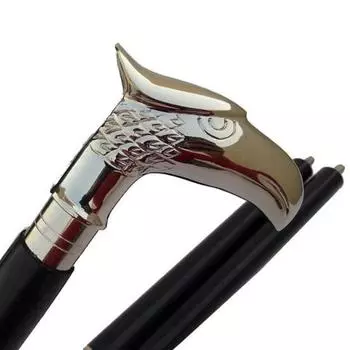 Черная деревянная трость с ручкой Eagle длиной 91,44 см – элегантная и прочная как