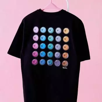 Черная футболка с коротким рукавом Line Friends Vice-BBRabbit (M-L)