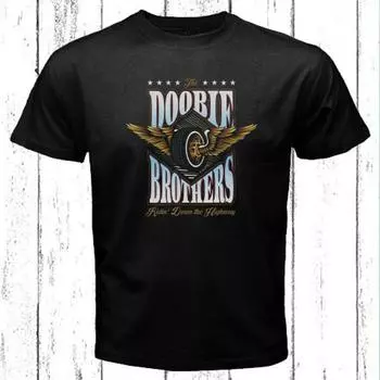 Черная футболка с логотипом The Doobie Brothers S