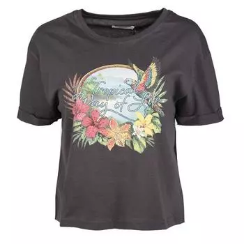 Черная футболка с принтом спереди Женская DEELUXE 74 XS чёрный