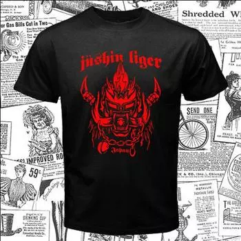 Черная футболка с символом Jushin Thunder Liger Njpw Puroresu S