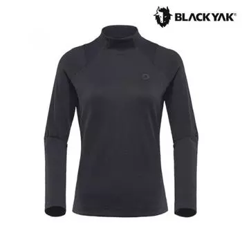 Черная футболка с воротником-стойкой из яка для женщин SB STromock 1ByTSf2505 Bk 100