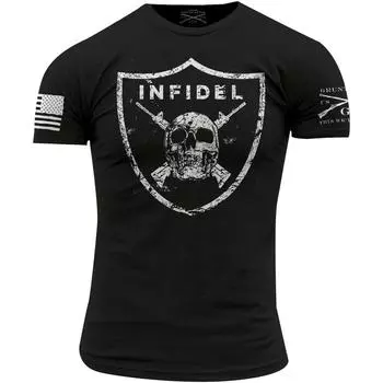 Черная футболка унисекс Grunt Style Infidel с круглым вырезом S