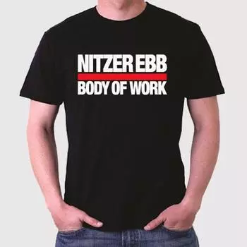Черная футболка унисекс Nitzer Ebb Body Of Work с обложкой альбома S