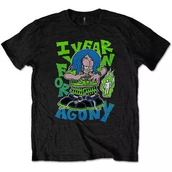 Черная футболка унисекс приталенного кроя Billie Eilish Agony