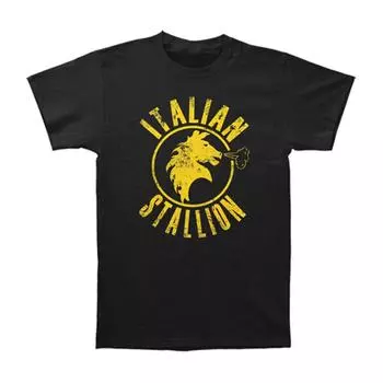 Черная футболка унисекс приталенного кроя Rocky Italian Stallion S