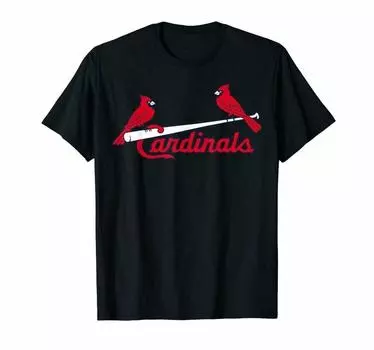 Черная футболка унисекс с бейсбольным логотипом Mlb St Louis Cardinal 6 Sports Fans