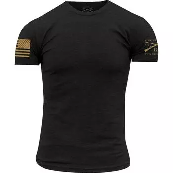 Черная футболка унисекс с круглым вырезом Grunt Style Basic S