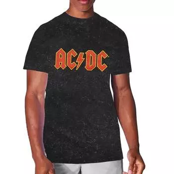 Черная футболка унисекс с логотипом AC/DC Snow Wash S