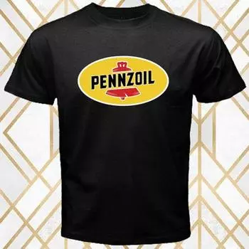 Черная футболка унисекс с логотипом Penzoil Oil Company S