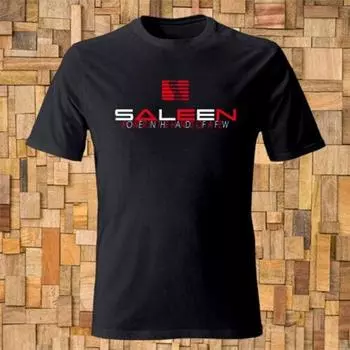 Черная футболка унисекс с логотипом Saleen Performance Racing S