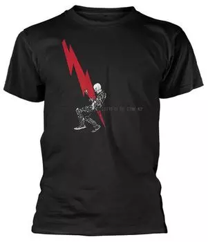 Черная футболка унисекс с товаром Queens Of The Stone Age Lightning Dude S