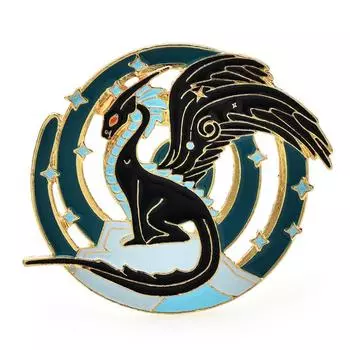 Черная Гора Дракон Брошь Значок Мультфильм Животное Вечеринка Повседневная Мода Очарование Металлическая Эмалированная Брошь Булавки Ювелирные Изделия Подарки Для Вечеринки