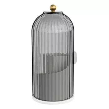 Черная Изысканная Поделка Большая Вместимость Гладкая Поверхность Вращающаяся Коробка Для Кистей Для Макияжа Вращающаяся Коробка Для Макияжа бежевый