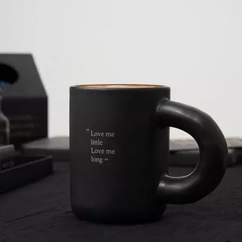 Черная керамическая кружка Nordic Premium Coffee Cup 300ml Water Cup Большая емкость для домашнего хозяйства Tea Cup Украшения для гостиной Аксессуары