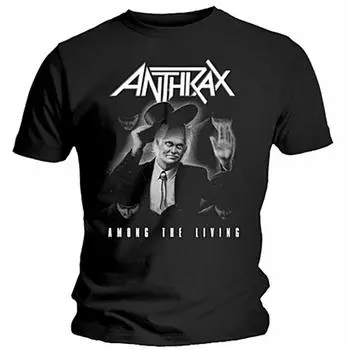 Черная классическая футболка унисекс Anthrax Among The Living в стиле рок-метал S