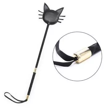 Черная кошка из искусственной кожи, длинный плеть, бондаж, ремешок для рук, секс-игрушки для взрослых