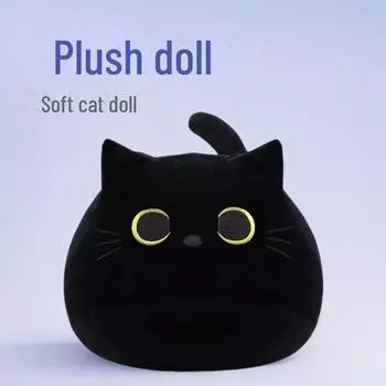 Черная кошка плюшевая игрушка-подушка кукла 8 cm 20 grams