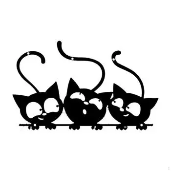 Черная кошка подвесной орнамент кулон офисная коллекция поделок подарок на день рождения спальня прихожая