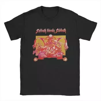 Черная крутая футболка Sabbaths для мужчин, винтажные футболки из 100% хлопка, круглый воротник, короткий рукав, футболки, идея для подарка, одежда S