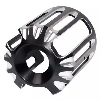 Черная крышка-накладка на масляный фильтр с ЧПУ для Harley Touring Street Electra Glide