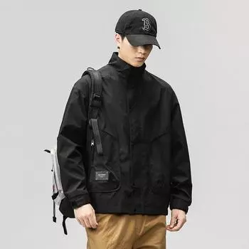 Черная куртка мужская свободная большого размера повседневная мужская куртка куртка одежда модный бренд M бежевый