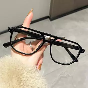 Черная квадратная оправа, очки с прозрачными линзами, синие лучи, компьютерные очки, женские оптические очки, мужские очки с защитой от синего света зелёный