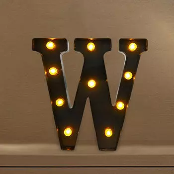Черная лампа-шатер с буквами, светящаяся светящаяся буква алфавита для праздника, годовщины, W 8.74x8.58x1.57inch