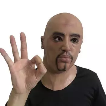 Черная латексная маска Большого Брата, маска для прямой трансляции One size хаки