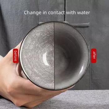 Черная ледяная керамическая супница для чая, чаша с потрескивающей глазурью, чайник для заваривания чая, гайвань, набор посуды для кунг-фу, чайная чашка, чайник для чайной церемонии