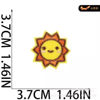 Черная лиса Гавайские каникулы тема вышивка наклейка на ткань одежда украшение пляж плавательный круг нашивка океан вышивка глава мальчик No. 1