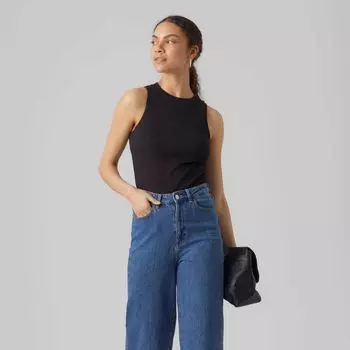 Черная майка без рукавов Женская VERO MODA XS чёрный