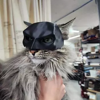 Черная маска летучей мыши, кошка, мститель, милая матовая маска летучей мыши, крутые игрушки супергероя для домашних животных, товары для кошек, три цвета и разные размеры маски A1