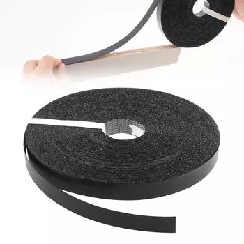 Черная меламиновая кромка 19ммx50М с предварительно нанесенным клеем, сверхпрочная, универсальная, для фанеры, стола, шкафа, шпона