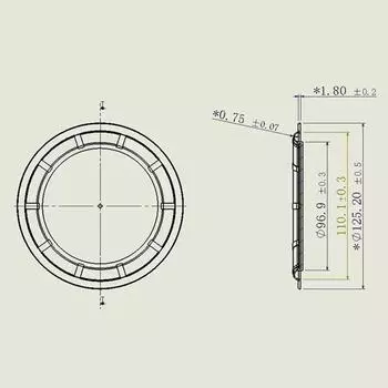 Черная металлическая чаша 5-дюймовый высококачественный басовый динамик сабвуфера пассивный радиатор басовый вибрирующий динамик диафрагма басовая звуковая катушка