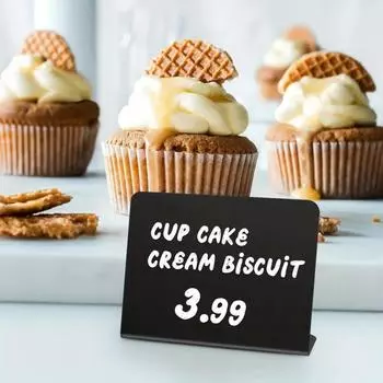 Черная мини-доска для записей, небольшой настольный маркер, место для тега, стойка для демонстрации еды, свадьба Style 1