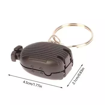 Черная мини-машинка для ногтей, складная, полностью стальная, портативная, с брелоком для ключей, маникюрный инструмент, дизайн багажа