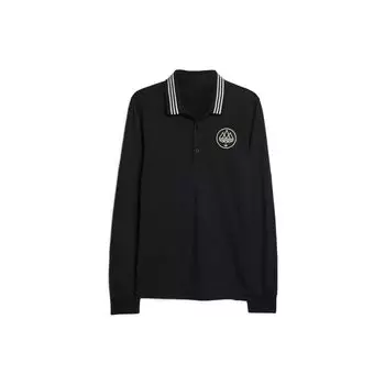 Черная мужская футболка-поло с длинным рукавом adidas Originals Spezial Chetcuti HS4164 S