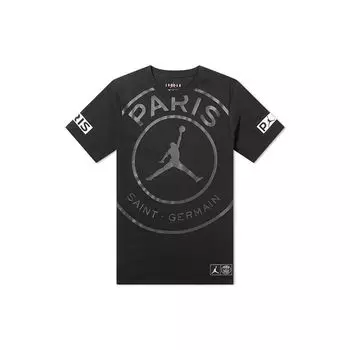 Черная мужская футболка с логотипом Jordan x Paris Saint-Germain BQ8384-010 S