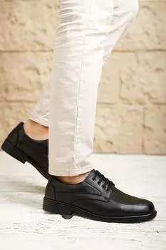 Черная мужская кожаная повседневная обувь из натуральной кожи