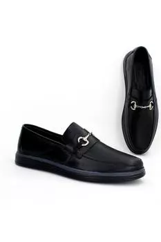 Черная мужская кожаная повседневная обувь из натуральной кожи