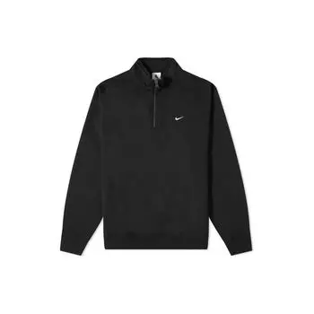 Черная мужская уличная одежда из флиса Nike Solo с половиной молнией DQ5209-010 L