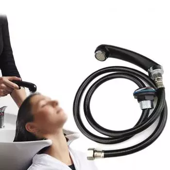 Черная насадка для душа и шланг, простая установка, труба 117 см