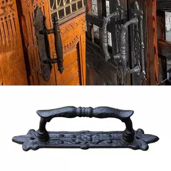 Черная настенная декоративная дверная ручка, простая установка, уникальная прочная конструкция, удобная ручка 6024