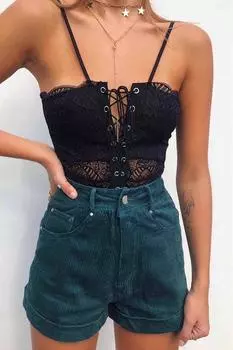 Черная ночная рубашка Merry See с кружевной вышивкой