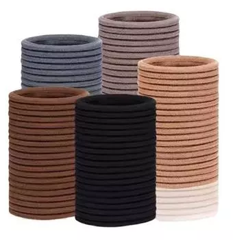 Черная очень толстая высокоэластичная резинка для волос - Прочная, не повреждающая резинка для хвостика для женщин