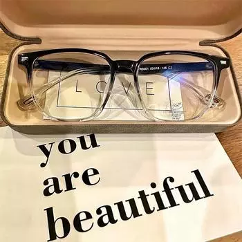 Черная оправа для очков, универсальные однотонные женские очки с защитой от синего света, модные простые очки, ультралегкая оправа для очков