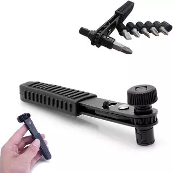 Черная отвертка с храповым механизмом 1/4 дюйма, ручка для отвертки, инструмент с быстрой головкой