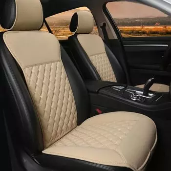 Черная пантера 1 пара чехлов на переднее сиденье автомобиля со спинкой, автомобильные аксессуары, подходящие для использования в любое время года (бежевый)
