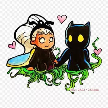 Черная пантера и молодая черная пантера, термопереносная печать, виниловые нашивки, наклейки для одежды, аппликации «сделай сам», моющиеся нашивки